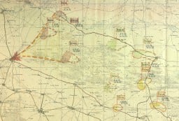 Карта выдвижения 4 гвардейского кавалерийского казачьего корпуса на Ачикулак 14 октября 1942 года.